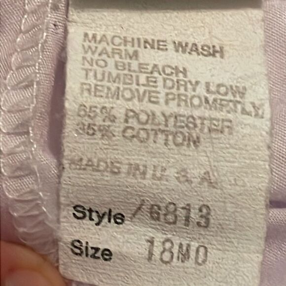 Bryan Vintage Pink Dress Infant Size 18 Months Made in USA Lace Trim - Picture 4 of 11